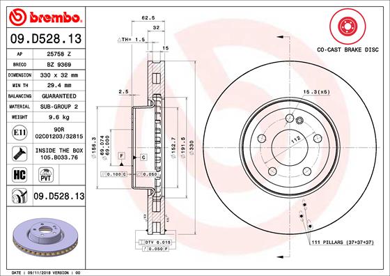 Brake Disc  Art. 09D52813