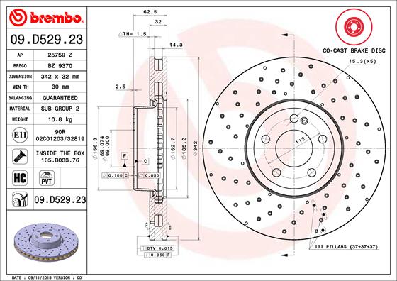 Brake Disc  Art. 09D52923