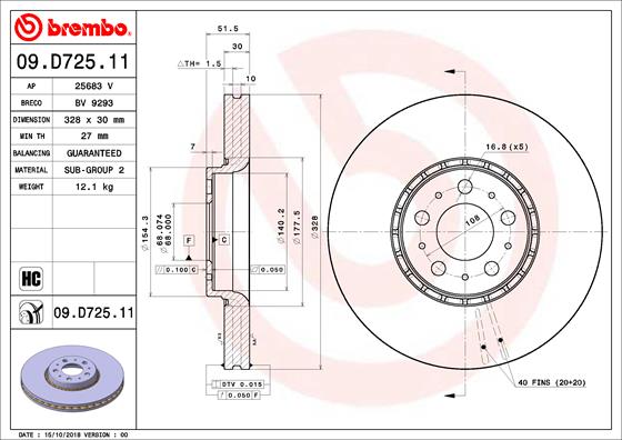 Brake Disc (Front axle)  Art. 09D72511