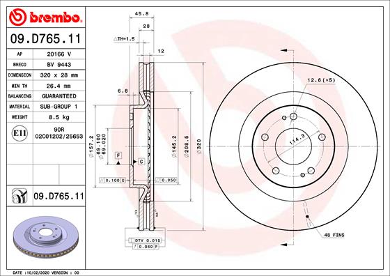 Brake Disc (Front axle)  Art. 09D76511