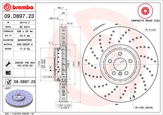 Brake Disc  Art. 09D89723