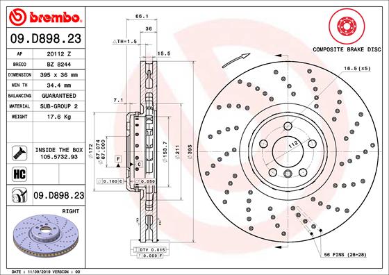 Brake Disc  Art. 09D89823