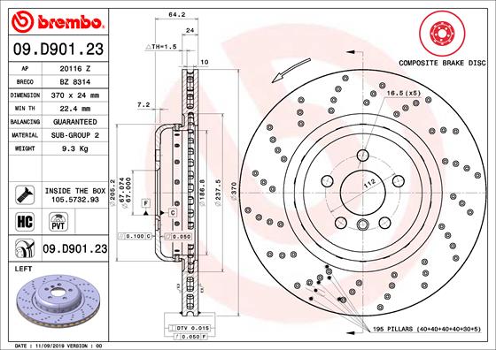 Brake Disc (Front axle)  Art. 09D90123