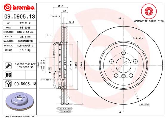 Brake Disc  Art. 09D90513