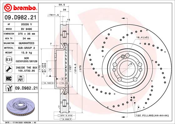 Brake Disc  Art. 09D98221