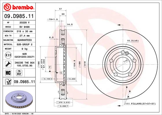 Brake Disc  Art. 09D98511