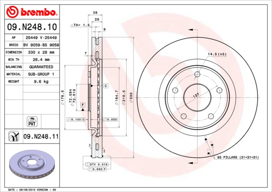 Brake Disc (Rear axle)  Art. 09N24811