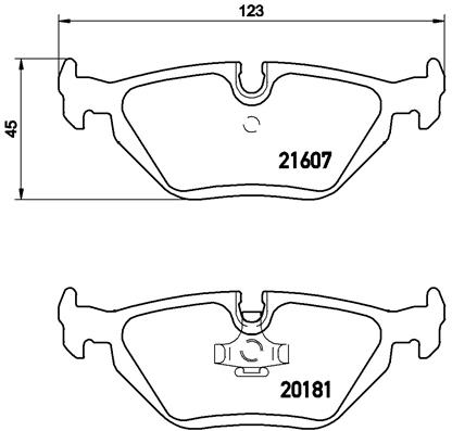 Brake Pad Set, disc brake (Rear axle)  Art. P06013