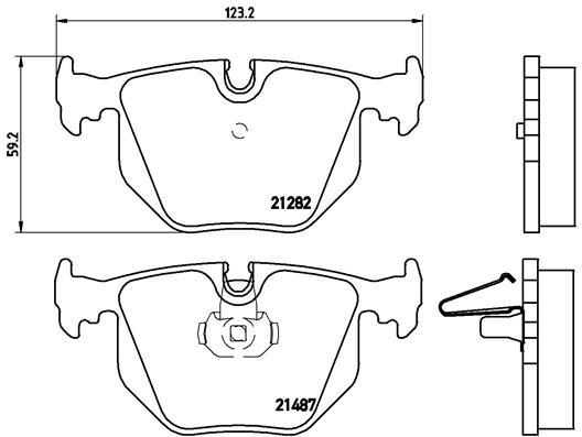 Brake Pad Set, disc brake (Rear axle)  Art. P06020