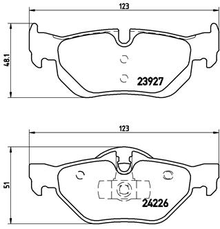 Brake Pad Set, disc brake (Rear axle)  Art. P06038