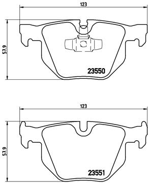 Brake Pad Set, disc brake (Rear axle)  Art. P06039