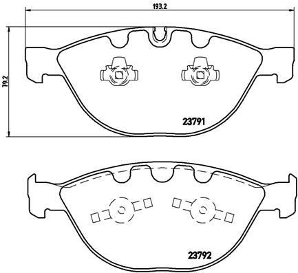 Brake Pad Set, disc brake (Front axle)  Art. P06047