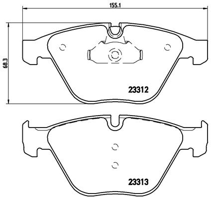 Brake Pad Set, disc brake (Front axle)  Art. P06054