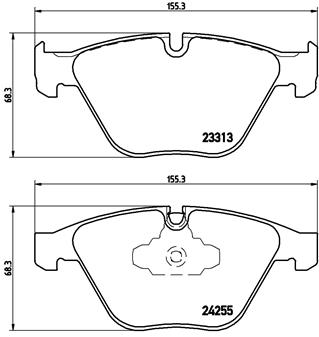 Brake Pad Set, disc brake (Front axle)  Art. P06055