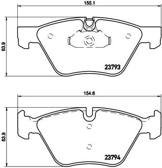 Brake Pad Set, disc brake (Front axle)  Art. P06057