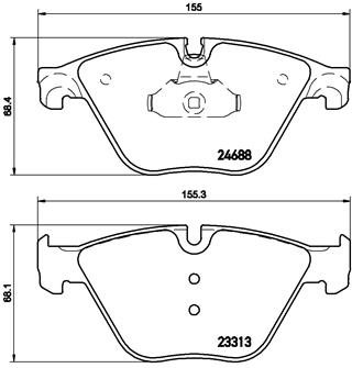 Brake Pad Set, disc brake (Front axle)  Art. P06074