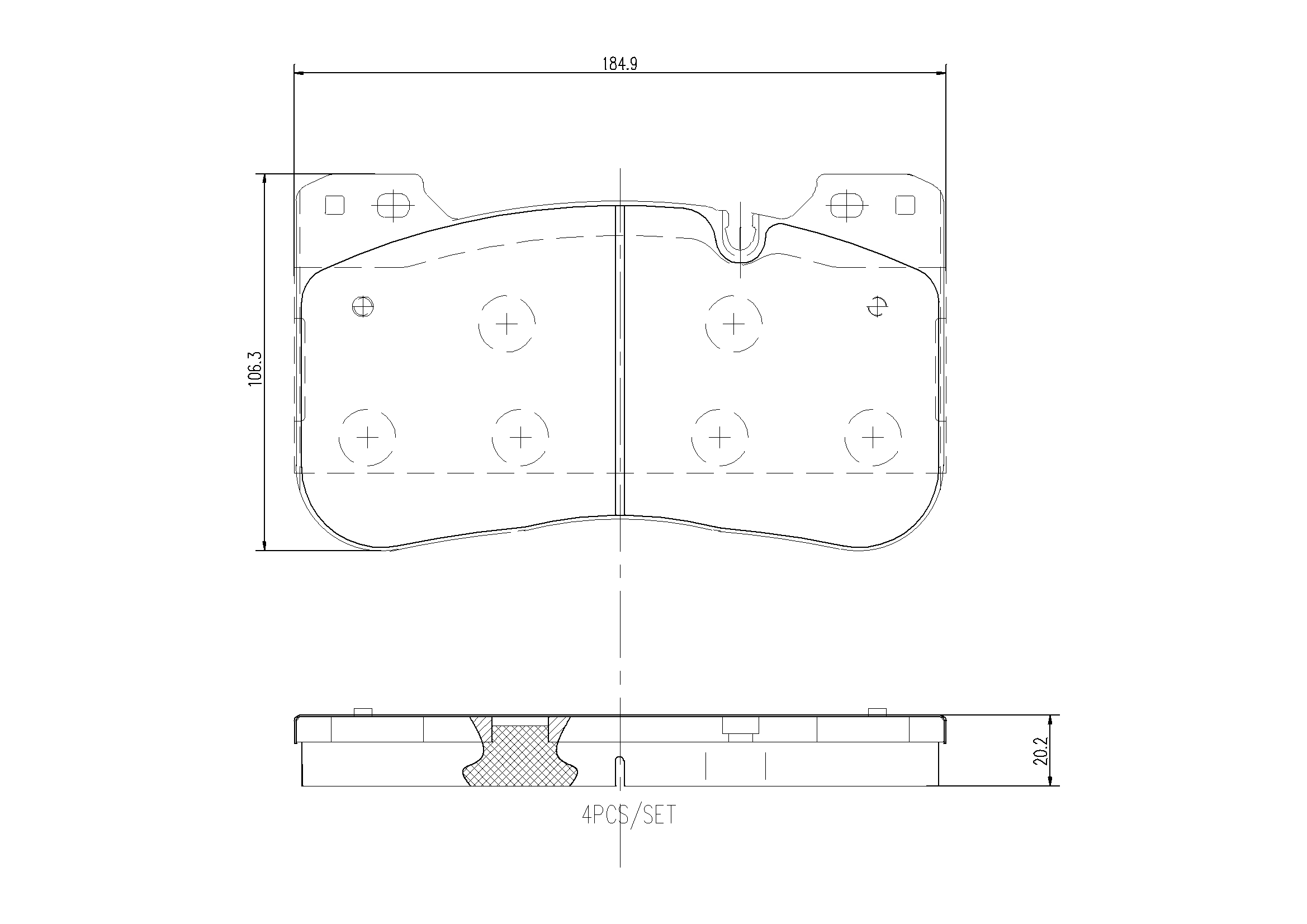 Brake Pad Set, disc brake (In front)  Art. P06100