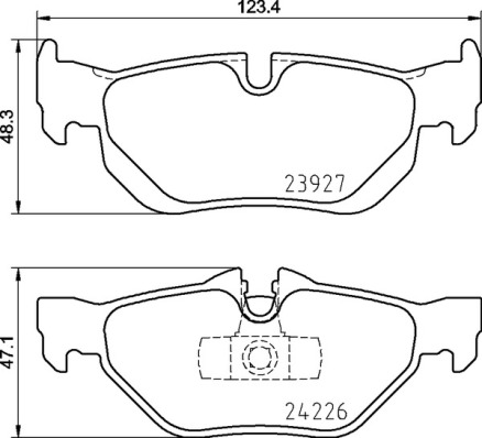 Brake Pad Set, disc brake (Rear axle)  Art. P06105