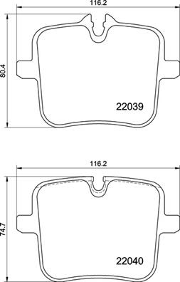 Brake Pad Set, disc brake (Rear axle)  Art. P06109