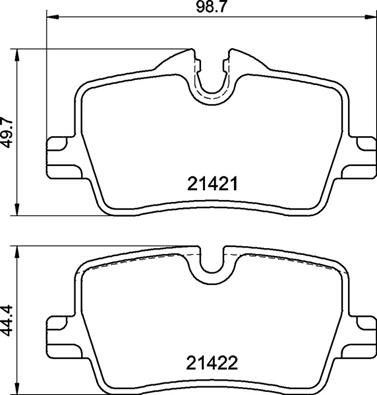 Brake Pad Set, disc brake (Double cloth)  Art. P06113