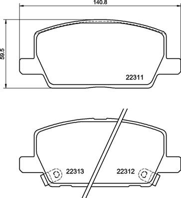 Brake Pad Set, disc brake (Front axle)  Art. P07012