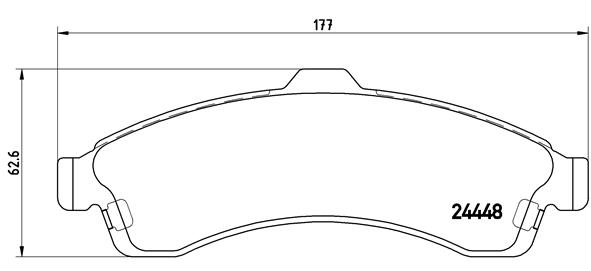 Brake Pad Set, disc brake (Front axle)  Art. P10009