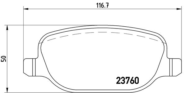 Brake Pad Set, disc brake (Rear axle)  Art. P23089