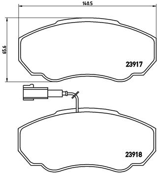 Brake Pad Set, disc brake (Front axle)  Art. P23091