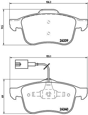 Brake Pad Set, disc brake (Front axle)  Art. P23103