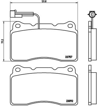 Brake Pad Set, disc brake (Front axle)  Art. P23115