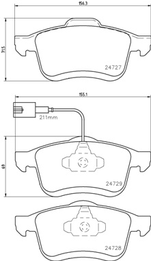 Brake Pad Set, disc brake (Front axle)  Art. P23130