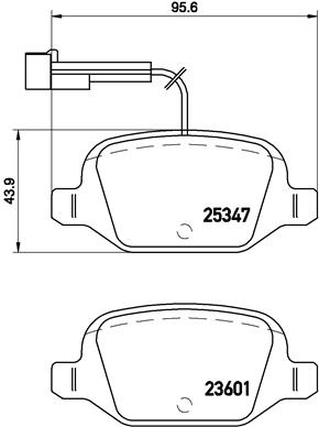 Brake Pad Set, disc brake (Rear axle)  Art. P23146