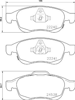 Brake Pad Set, disc brake (Front axle)  Art. P23165