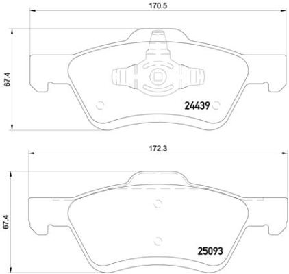 Brake Pad Set, disc brake (Front axle)  Art. P24159