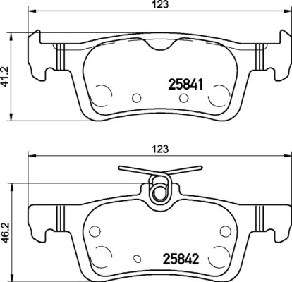 Brake Pad Set, disc brake (Rear axle)  Art. P24204