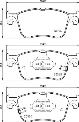 Brake Pad Set, disc brake (Front axle)  Art. P24218