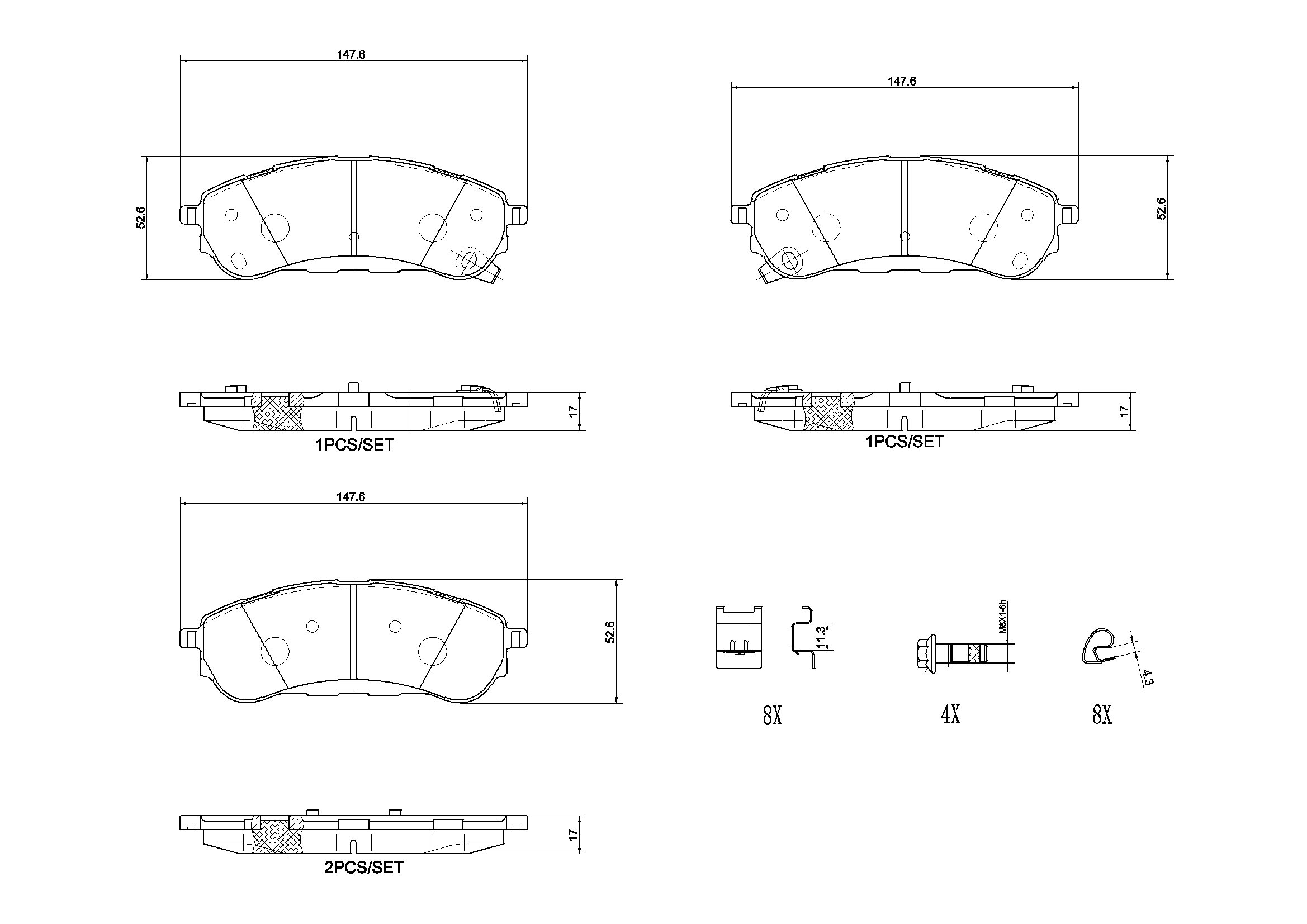 Brake Pad Set, disc brake  Art. P24235