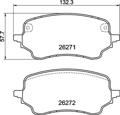 Brake Pad Set, disc brake (Front axle)  Art. P24236