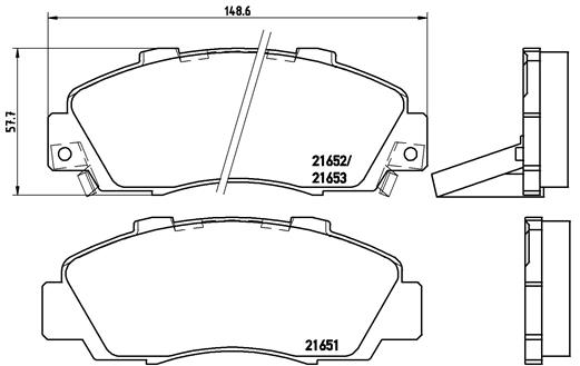 Brake Pad Set, disc brake (Front axle)  Art. P28026