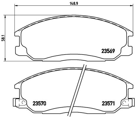 Brake Pad Set, disc brake (Front axle)  Art. P30013