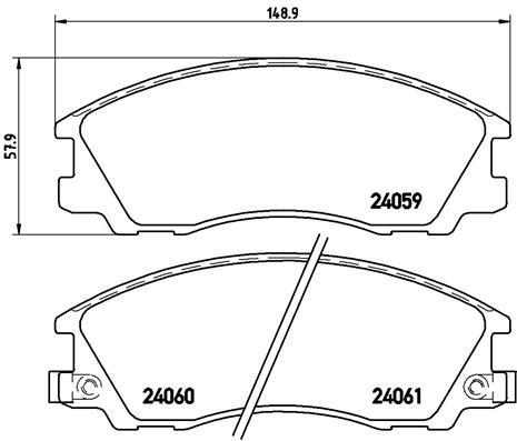 Brake Pad Set, disc brake (Front axle)  Art. P30017