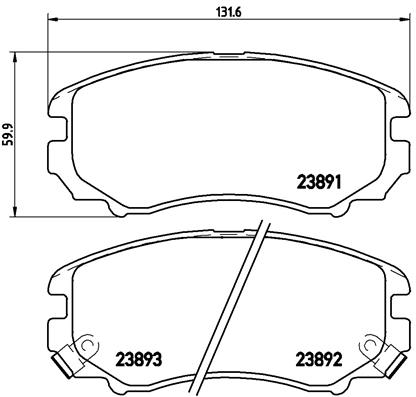 Brake Pad Set, disc brake (Front axle)  Art. P30018