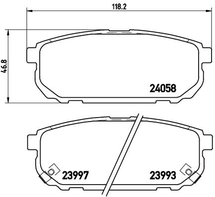 Brake Pad Set, disc brake (Rear axle)  Art. P30023