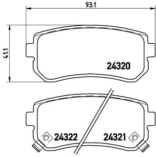 Brake Pad Set, disc brake (Rear axle)  Art. P30025