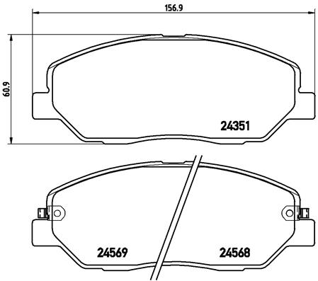 Brake Pad Set, disc brake (Front axle)  Art. P30036