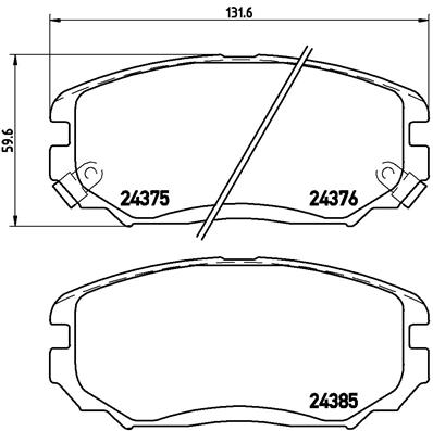 Brake Pad Set, disc brake (Front axle)  Art. P30038