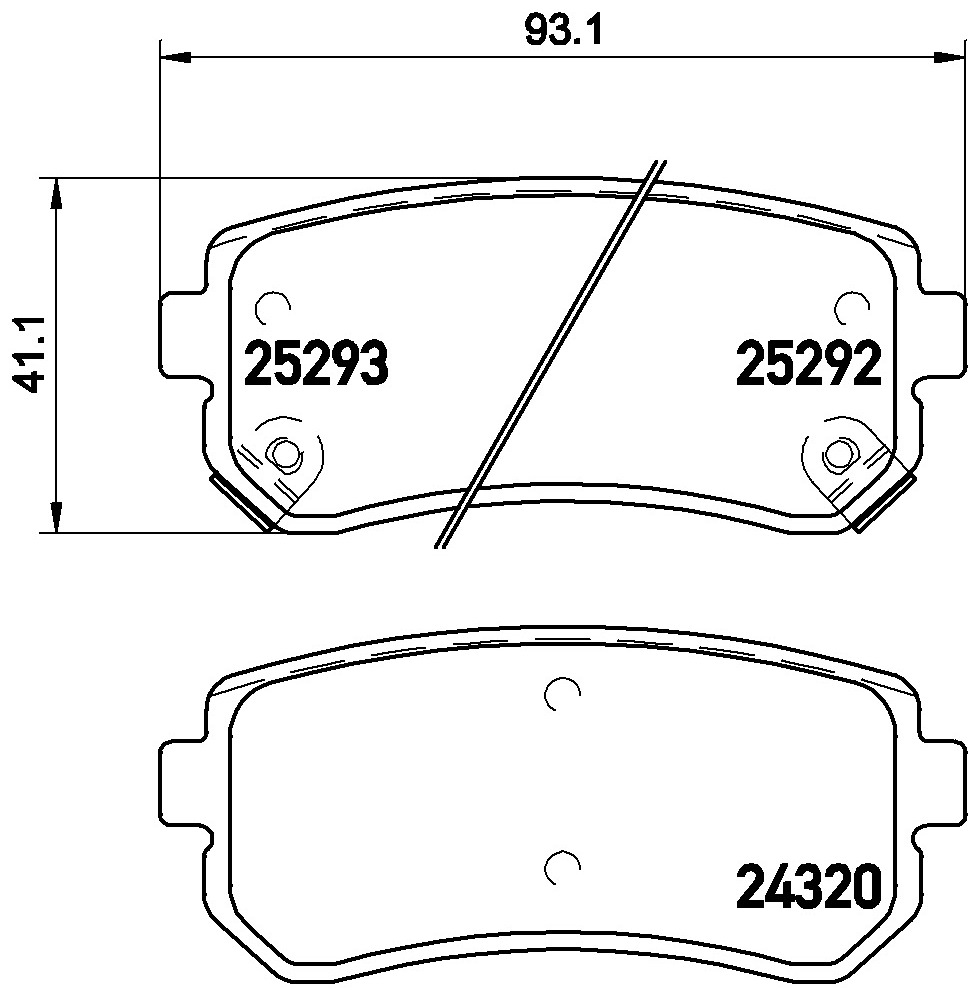 Brake Pad Set, disc brake (Rear axle)  Art. P30051