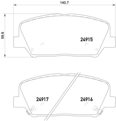 Brake Pad Set, disc brake (Front axle)  Art. P30065