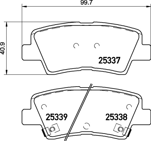 Brake Pad Set, disc brake (Rear axle)  Art. P30094