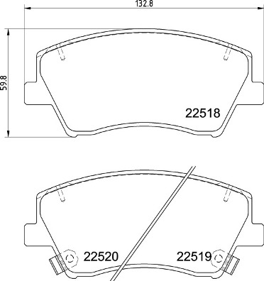 Brake Pad Set, disc brake (Front axle)  Art. P30107